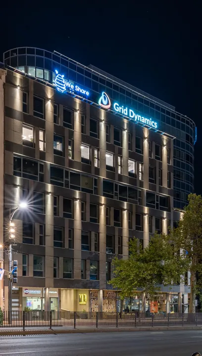Osvetljena fasada TLD-a, detalj